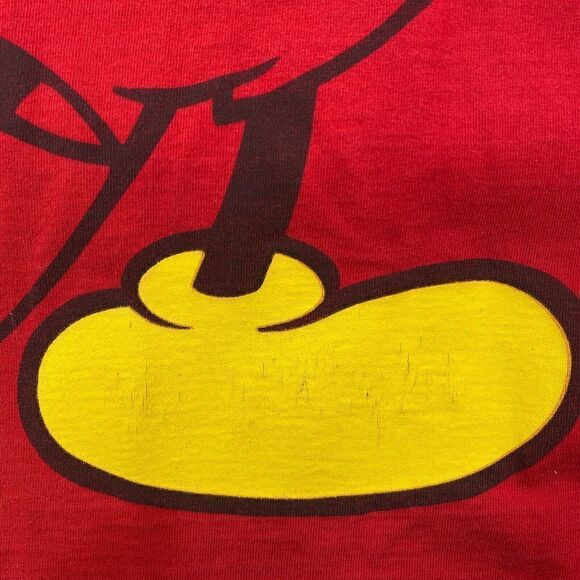 Vintage Mickey, Inc 1928 Disney Unisex Tee OS Red Crewneck Short Sleeve T-Shirt - Picture 4 of 9